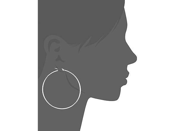 Amazon Essentials Women 60mm Stainless Earrings