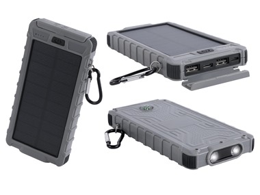 $17.99 Aduro PowerUp Solar 10k mAh Dual USB Battery dealfomo