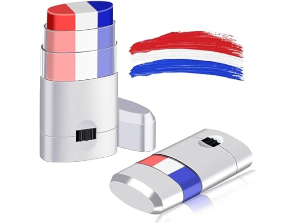 Rismise Red White Blue Stick Face Paint