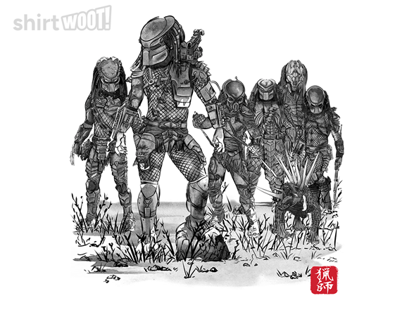 Seven Hunters sumi-e