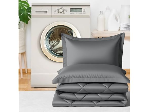 Twin Lightweight Soft Bedding Set Grey