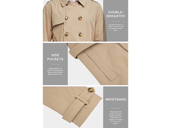 Orolay Men (L) Long Double Breasted Windbreaker