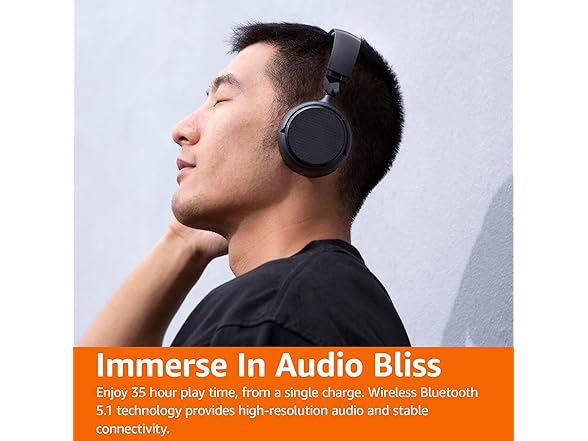 Amazon Basics Wireless Bluetooth Headphones with Microphone