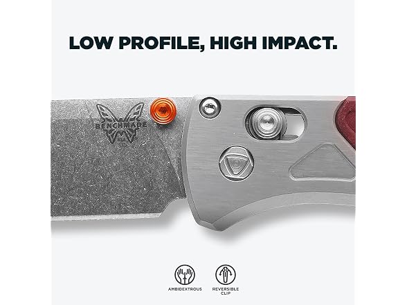 Benchmade Bugout Knife - Ash Gray/Red