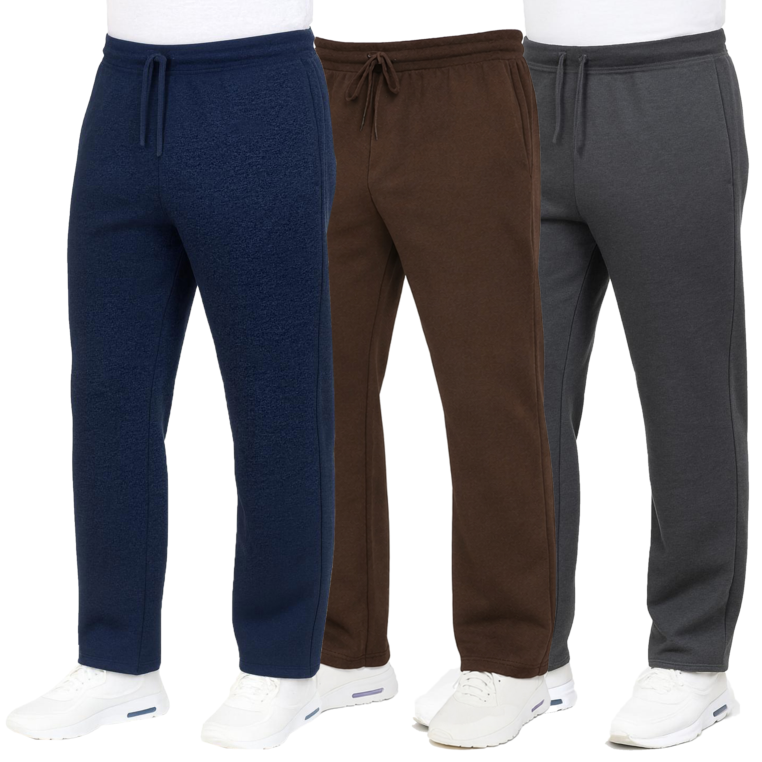 3Pk Mens Heavyweight Fleece Sweatpants - Gallery 15