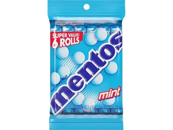 Mentos Mint Candy Roll, 14pc, 6pk