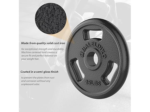 Balelinko Cast Iron Olympic Grip Plate