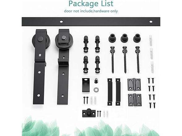 64" Bifold Sliding Barn Door Track Kit