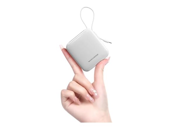 Marasone 10,000mAh 20W Portable Charger w/Built in Cable