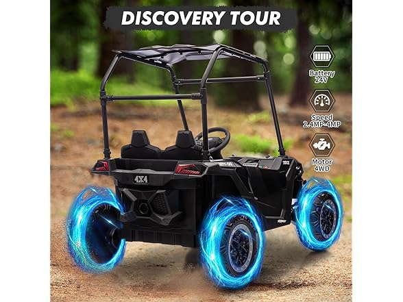 2-Seater Kids Ride On Utv, 24V 4WD