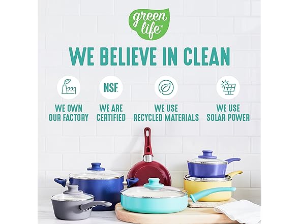 GreenLife 8 Piece Nonstick Cookware Set