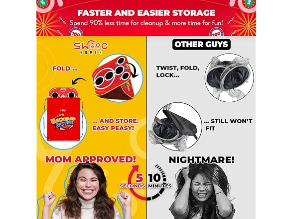 Swooc Games® - Backyard Arcade™ | 2-in-1 Bean Bag Toss Game