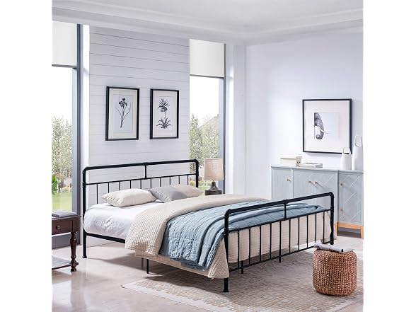 Christopher Knight Sally King Iron Bed, Black