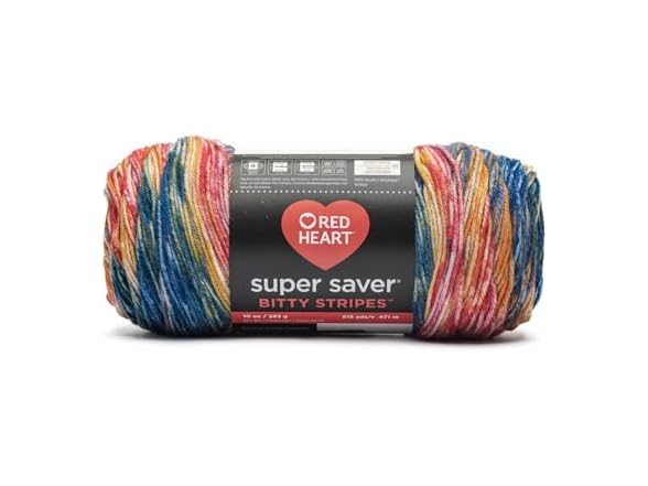 Red Heart Super Saver Bitty Stripes Yarn