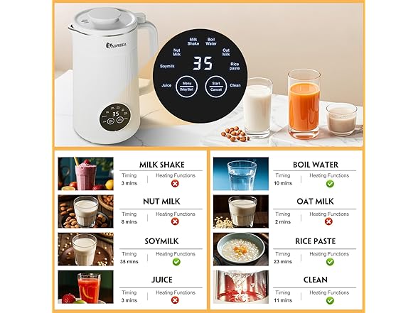 8-in-1 Nut Milk & Soy Milk Maker