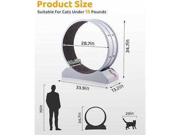 Outvita Cat Wheel, PP Plastic Cat Exercise Wh