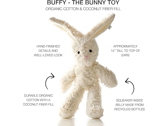 Pet Passion Plush Durable Cotton Dog Toys Bunny