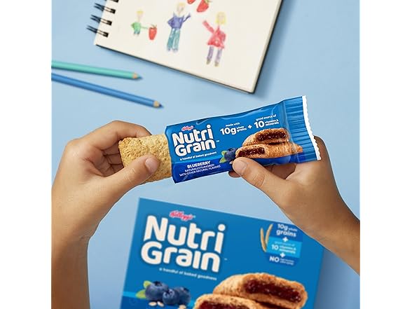 8CT Nutri-Grain Breakfast Bars, Blueberry
