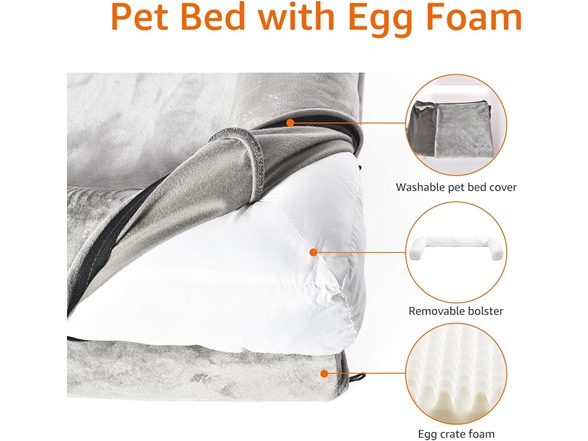 Amazon Basics Dog Bed with Cooling Gel Foam