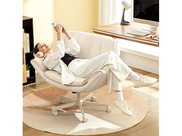 HeroSet W0893 Criss Cross Chair with Wheels Armrests 3