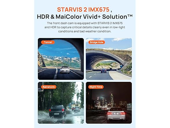 70mai Dash Cam Front and Rear A510