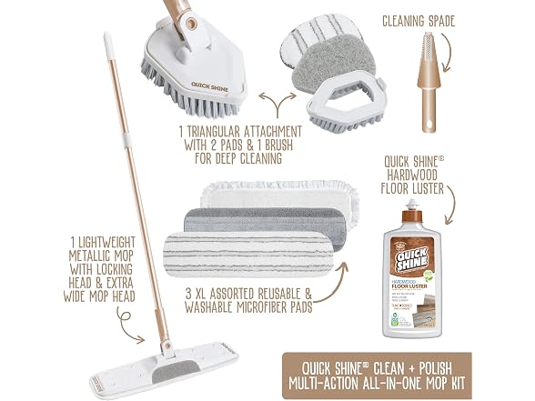 Quick Shine Clean + Polish 10 Pc Mop Kit