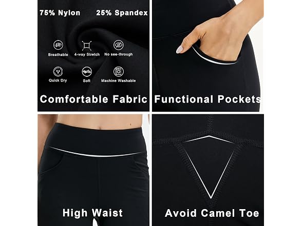 FireSwan Women Flare Leggings Pockets High Pants