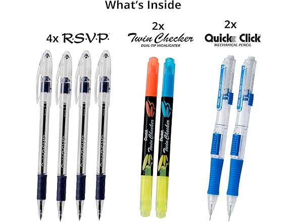 Pentel Note Taking Essentials 8 pack