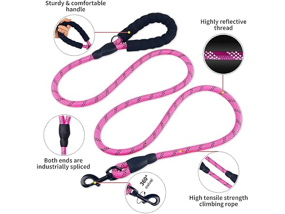 DOYOO 10FT Thick Durable Nylon Dog Rope
