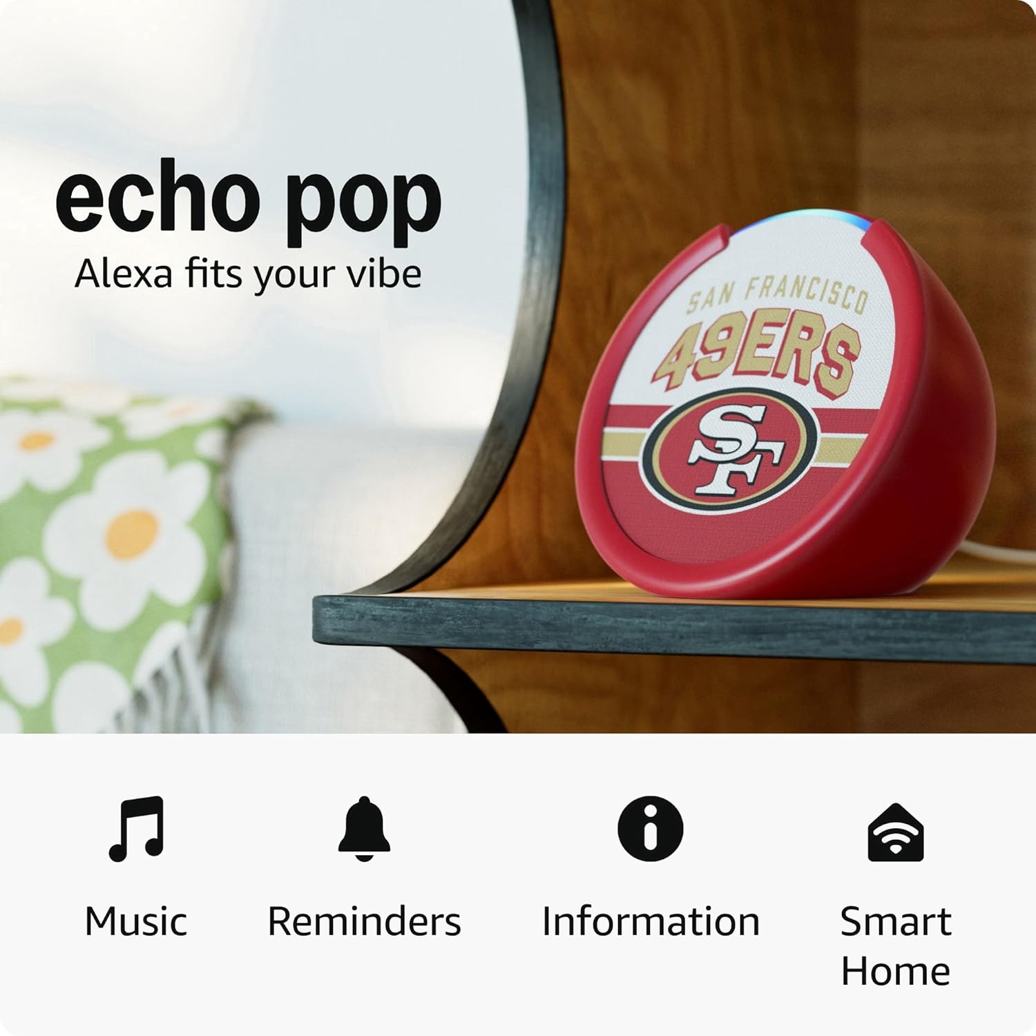 (NEW) Amazon Echo Pop | San Francisco 49ers - Gallery 11