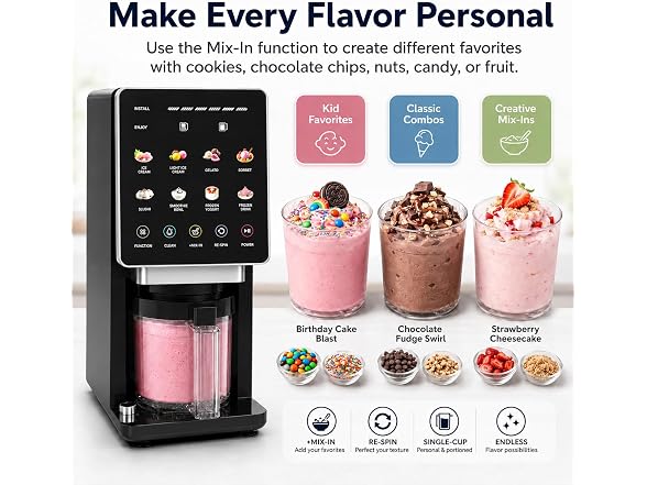 KIKIELF 10-in-1 Ice Cream Maker