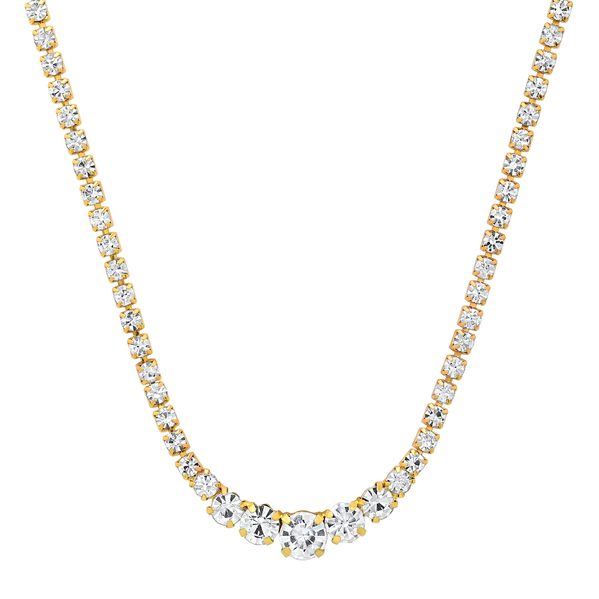 Graduating Tennis Necklace - Silver - Gallery 7