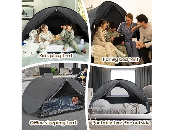 LEEDOR® Pop Up Bed Tent with Mesh & Shade Cloth Window