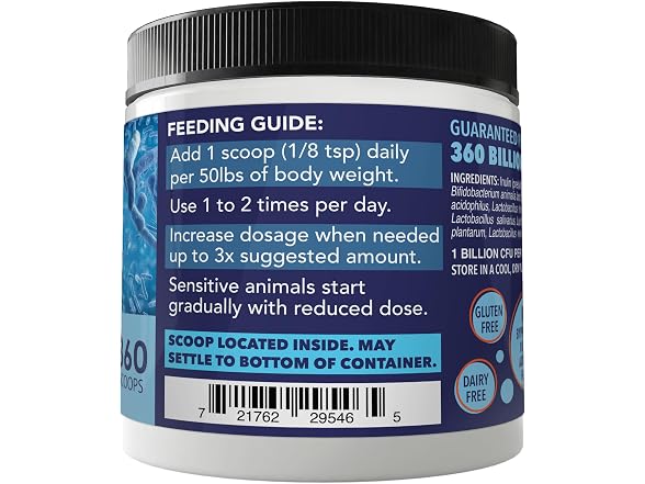 NUSENTIA Probiotics for Dogs -(360 Scoops)-P