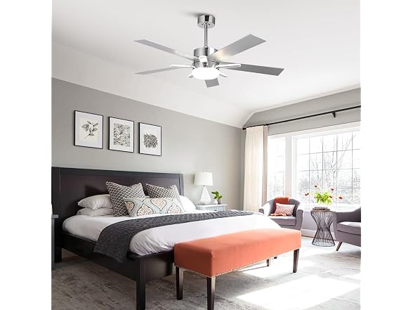 Parrot Uncle 52 Inch Silver Ceiling Fan