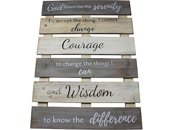 Rustic Serenity Prayer Wall Sign