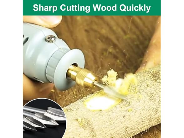 FOTYBEI CON-119 5pcs Wood Carving Drill Bits, Dremel
