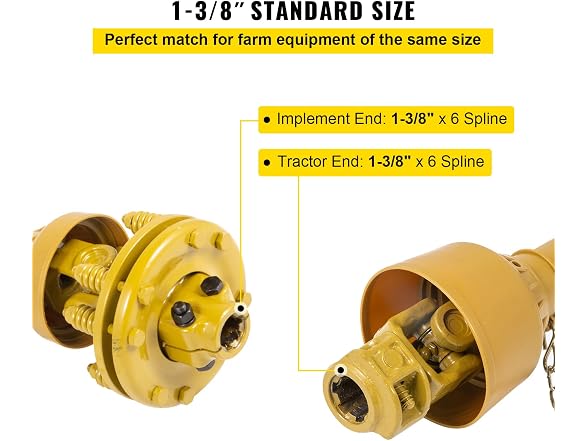 VEVOR 31.5"-41" Brush Hog PTO Shaft