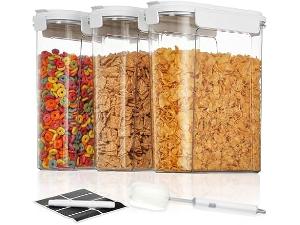 Vtopmart Airtight Cereal Container 3Pc Set