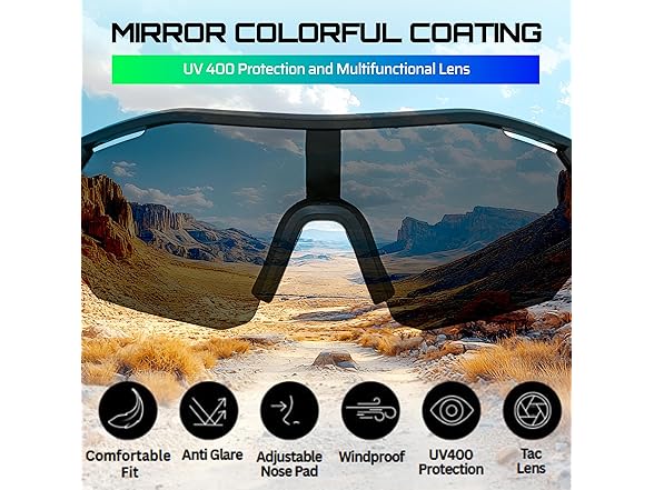 JSSAC Polarized Sports Sunglasses