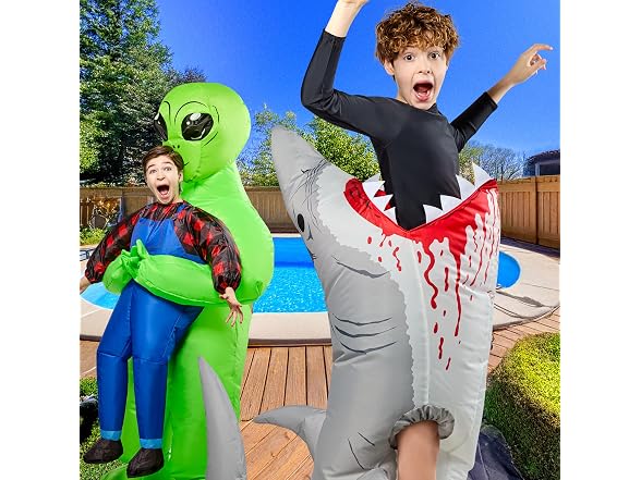 Rubies Shark Inflatable Costume for Kids, Unisex One Size