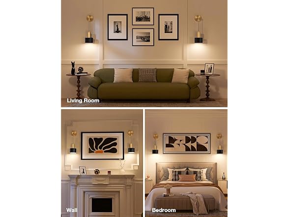 Ownprit Rechargeable Wall Sconces Set