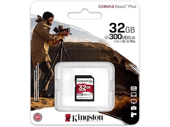 Kingston Canvas React Plus 32GB SD Card