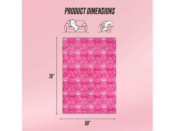 Juicy Couture Kids 50x70" Throw Hot Pink