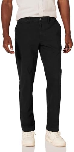 Amazon Essentials Men's Slim-Fit Casual Stretch Chino Pant, Black, 40W x 32L