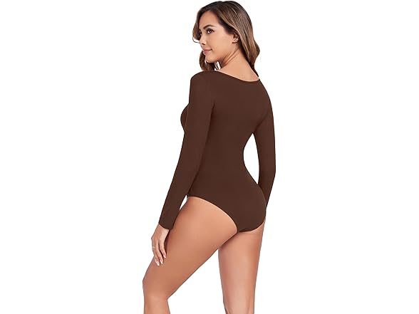 fintaps Women's Crew Neck Bodysuit