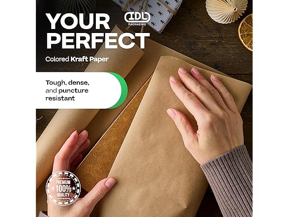IDL Packaging Brown Kraft Paper Roll 18" x 2160" (180 feet)