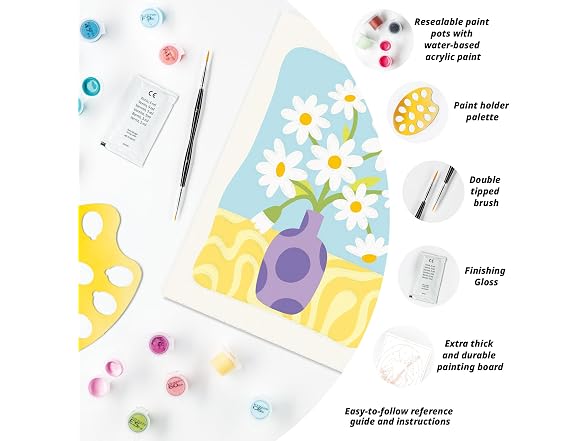 Ravensburger CreArt Daisies Paint‑by‑Number Kit