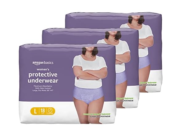 3PK Amazon Basics Incontinence Underwear for Women