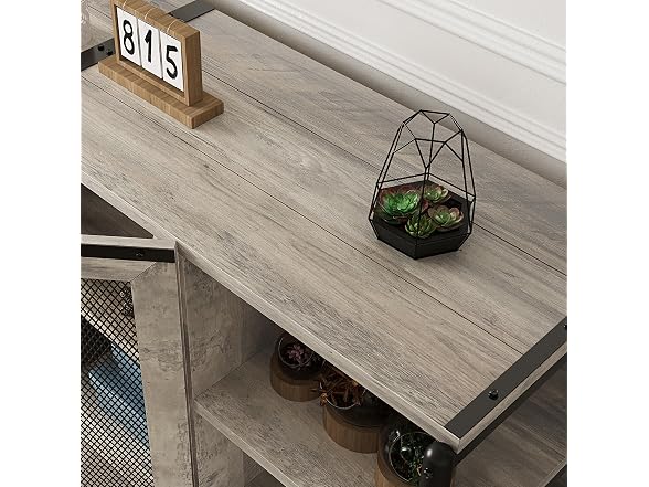 IDEALHOUSE Farmhouse TV Stand 65 Mesh